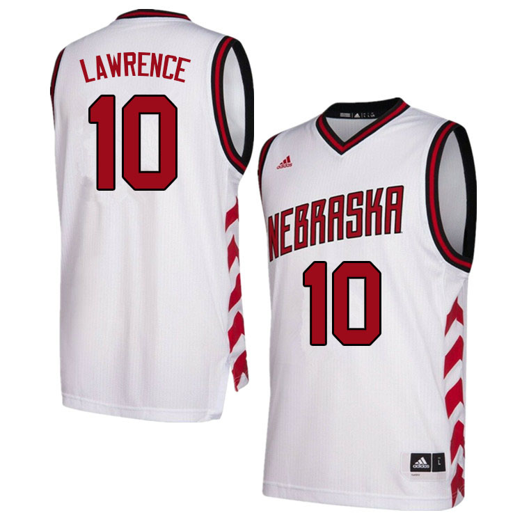 Men #10 Jamarques Lawrence Nebraska Cornhuskers College Basketball Jerseys Sale-Hardwood
